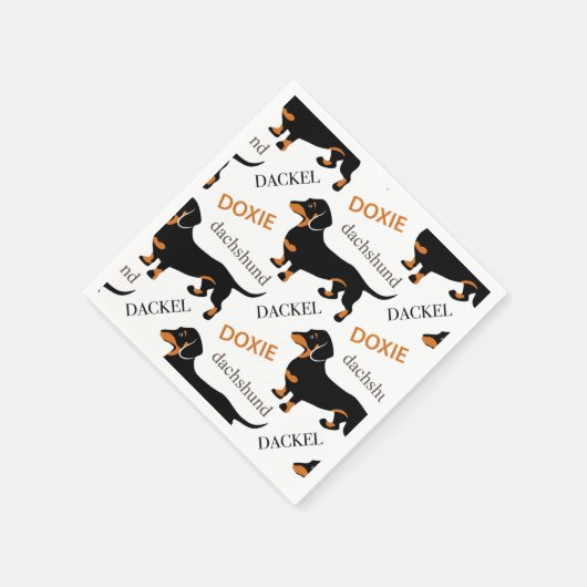 Dackel Serviette (Ecke)