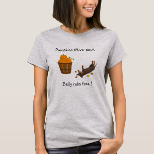 Dackel-Shirt-Fall-Herbst-Kürbis-Dackel-Hund T-Shirt
