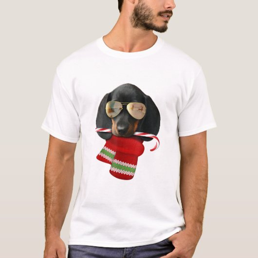Dackel Shirt Niedliche Weihnachtsgeschenke Hunde L (Vorderseite)