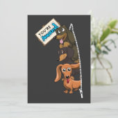 Dackel Sie sind Phantastisch Einladung (Stehend Vorderseite)