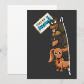 Dackel Sie sind Phantastisch Einladung (Vorne/Hinten)