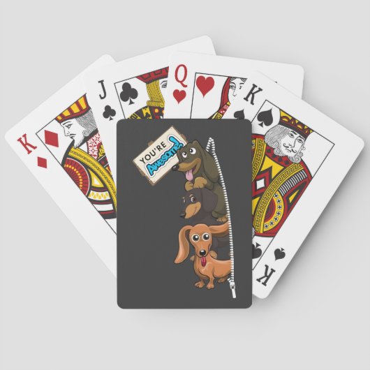 Dackel Sie sind Phantastisch Spielkarten (Rückseite)