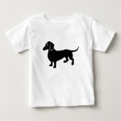 Dackel Silhouette Baby T-shirt (Vorderseite)