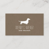 Dackel Silhouette | Dackel Hund für Haustiere | Wü Visitenkarte (Vorderseite)