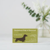 Dackel Silhouette | Dackel Hund für Haustiere | Wü Visitenkarte (Stehend Vorderseite)