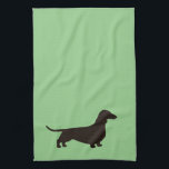 Dackel Silhouette Dackel Hund Würstchen Hund Geschirrtuch<br><div class="desc">Kurzhaarküche Dackel Silhouette Küchentücher. Ein dekoratives Küchentücher für Hundefreunde der Dackel. Dieses niedliche Handtuch kann über einen Küchenschrank gezogen werden, um Ihre Bewunderung für Würstchen Hunde zu zeigen. Ein lustiges Geschenk für Dackel-Liebhaber. Besuchen Sie Jenn’s Doodle World für noch mehr Dackel-Designs und die Wohngestaltung und Geschenke für Liebhaber von Haustieren....</div>