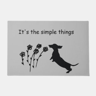 Dackel Silhouette Door Mat Fußmatte