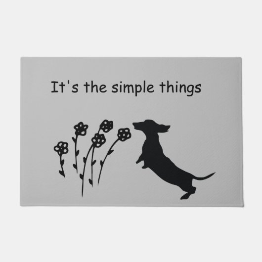 Dackel Silhouette Door Mat Fußmatte (Vorderseite)