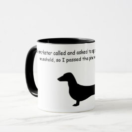 Dackel Silhouette Funny Coffee Tasse