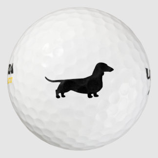Dackel Silhouette Golfball