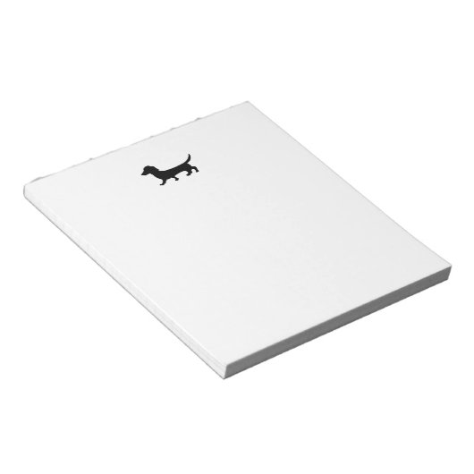 Dackel Silhouette Hinweis Notizblock (angewinkelt)