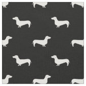 Dackel-Silhouette-Hundegewebe - Dackelgewebe Stoff (Nahaufnahme)