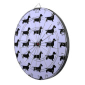 Dackel-Silhouette irgendein Farbepfeil-Brett Dartscheibe (Vorderseite rechts)