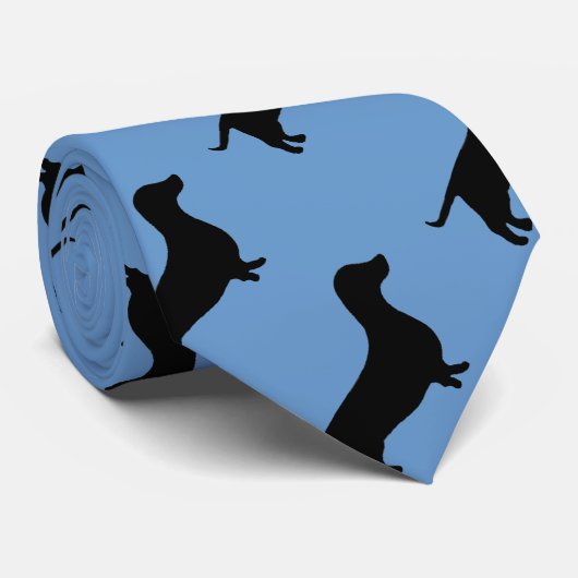 Dackel-Silhouette irgendeine Farbehals-Krawatte Krawatte (Gerollt)