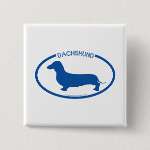 Dackel-Silhouette-Knopf Button