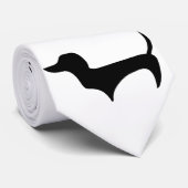 Dackel-Silhouette-Krawatte Krawatte (Gerollt)