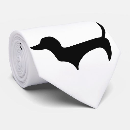 Dackel-Silhouette-Krawatte Krawatte (Gerollt)