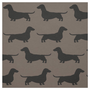 Dackel-Silhouette-Muster-Dackel-Hundeliebhabers Stoff
