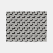 Dackel-Silhouette-Muster Fleecedecke (Vorderseite (Horizontal))
