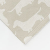 Dackel-Silhouette-Muster Fleecedecke (Ecke)