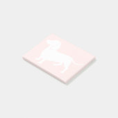 Dackel Silhouette Post-it Klebezettel (angewinkelt)