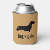 Dackel Silhouette schwarz + Ihre Ideen Dosenkühler (Kanne Rückseite)
