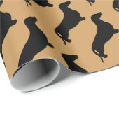 Dackel Silhouette schwarz + Ihre Ideen Geschenkpapier (Rolleneckpunkt)