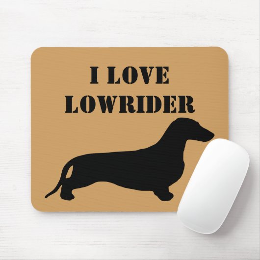 Dackel Silhouette schwarz + Ihre Ideen Mousepad (Mit Mouse)