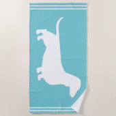 Dackel-Silhouette Strandtuch (Vorderseite)