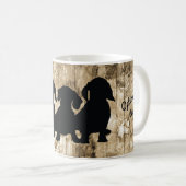Dackel Silhouette Tasse (VorderseiteRechts)