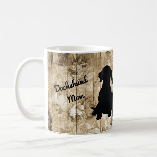 Dackel Silhouette Tasse (Links)