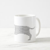 Dackel-Silhouette von vielen Kaffeetasse (VorderseiteRechts)