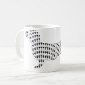 Dackel-Silhouette von vielen Kaffeetasse (Vorderseite Links)