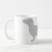 Dackel-Silhouette von vielen Kaffeetasse (Links)