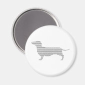 Dackel Silhouette von vielen Magnet (Vorderseite/Rückseite)
