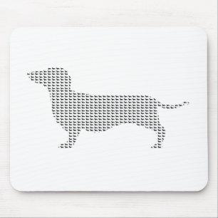 Dackel-Silhouette von vielen Mousepad
