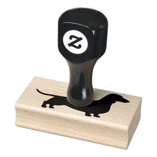 Dackel Silhouette | Weicher Dackel Hund Gummistempel (Stempel)