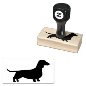 Dackel Silhouette | Weicher Dackel Hund Gummistempel (Stempel)