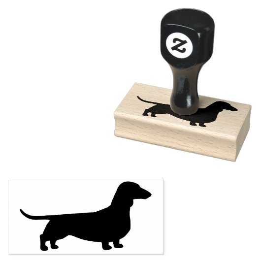 Dackel Silhouette | Weicher Dackel Hund Gummistempel (Stempel)
