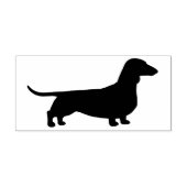 Dackel Silhouette | Weicher Dackel Hund Gummistempel (Prägung)
