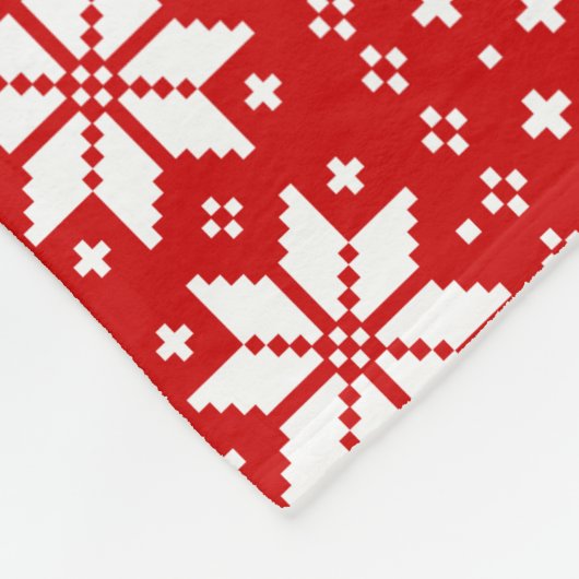 Dackel-Silhouette-Weihnachtsmuster Fleecedecke (Ecke)