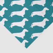 Dackel Silhouette weiß + Ihre Ideen Seidenpapier (Detail)