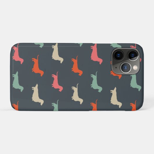 Dackel Silhouetten Dackel Hund Lover Case-Mate iPhone Hülle (Rückseite (Horizontal))