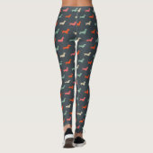 Dackel Silhouetten Dackel Hund Lover Leggings (Rückseite)