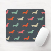 Dackel Silhouetten Dackel Hund Lover Mousepad (Mit Mouse)