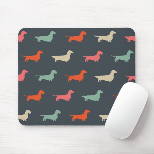 Dackel Silhouetten Dackel Hund Lover Mousepad (Mit Mouse)