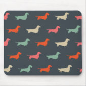 Dackel Silhouetten Dackel Hund Lover Mousepad (Vorne)