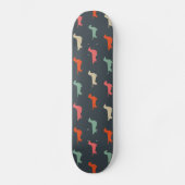 Dackel Silhouetten Dackel Hund Lover Skateboard (Vorderseite)