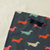Dackel Silhouetten Dackel Hund Lover Strandtuch (Beispiel)