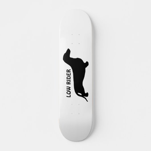 Dackel-Silhouetteschwarzes + Ihre Ideen Skateboard (Vorne)